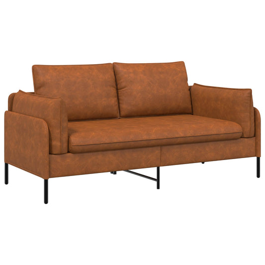 2-Seater Sofa Brown 188 x 81 x 89 cm Faux Leather 2-Seater Sofa Brown 188 x 81 x 89 cm Faux Leather