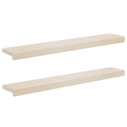 Window Sills 2 pcs White 100 x 20 x 2 cm Solid Oak Wood Window Sills 2 pcs White 100 x 20 x 2 cm Solid Oak Wood