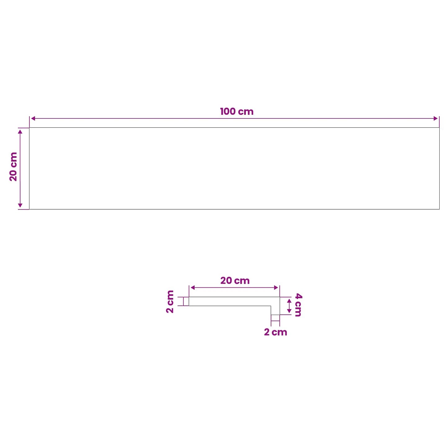 Window Sills 2 pcs White 100 x 20 x 2 cm Solid Oak Wood
