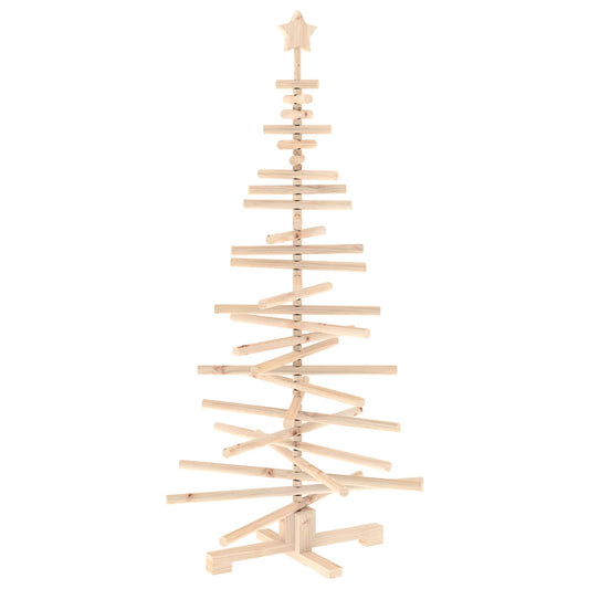 Wooden Christmas Tree KOTKA 150 cm Solid Pine Wood Natural Wooden Christmas Tree KOTKA 150 cm Solid Pine Wood Natural