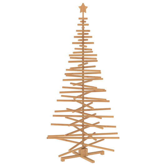 Wooden Christmas Tree KOTKA 210 cm Solid Pine Wood Brown Finish Wooden Christmas Tree KOTKA 210 cm Solid Pine Wood Brown Finish