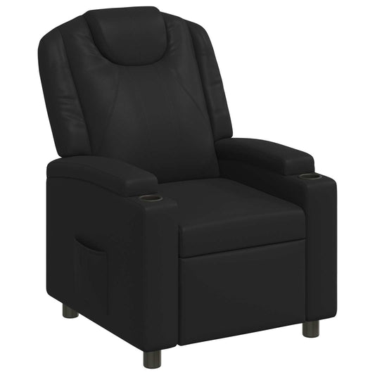 Recliner Chair Black 75 x 95 x 106 cm Fabric Recliner Chair Black 75 x 95 x 106 cm Fabric