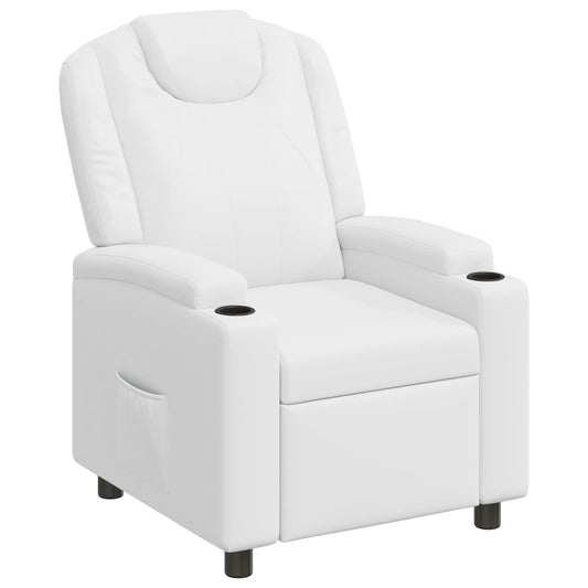 Recliner Chair White 75 x 95 x 106 cm Fabric Recliner Chair White 75 x 95 x 106 cm Fabric