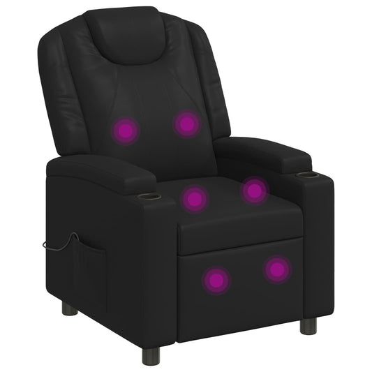 Recliner Massage Chair Black 75 x 95 x 106 cm Fabric Recliner Massage Chair Black 75 x 95 x 106 cm Fabric