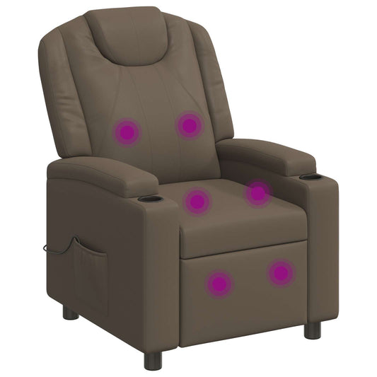 Recliner Massage Chair Grey 75 x 95 x 106 cm Fabric Recliner Massage Chair Grey 75 x 95 x 106 cm Fabric