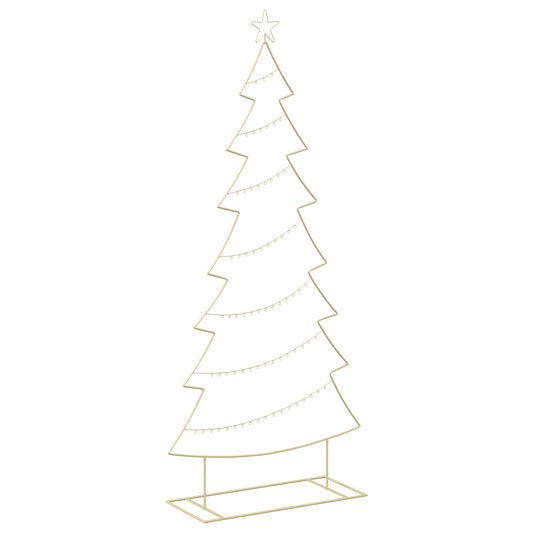 Metal Christmas Tree with Stand KUOPIO 210 cm Steel Gold Metal Christmas Tree with Stand KUOPIO 210 cm Steel Gold