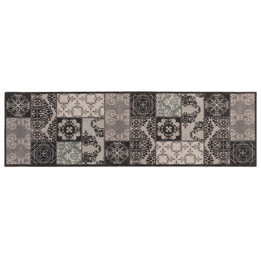 Kitchen Rug Black Mosaic 300 x 60 cm 100% Polyamide Washable Kitchen Rug Black Mosaic 300 x 60 cm 100% Polyamide Washable