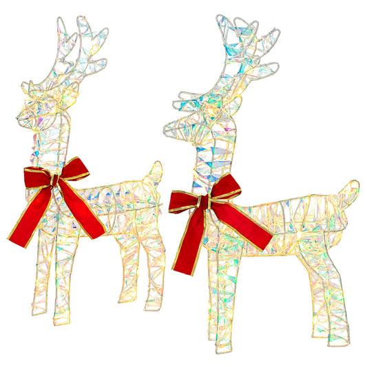 3D Christmas Reindeer LOVIISA 2 pcs 80 LEDs Warm White 3D Christmas Reindeer LOVIISA 2 pcs 80 LEDs Warm White