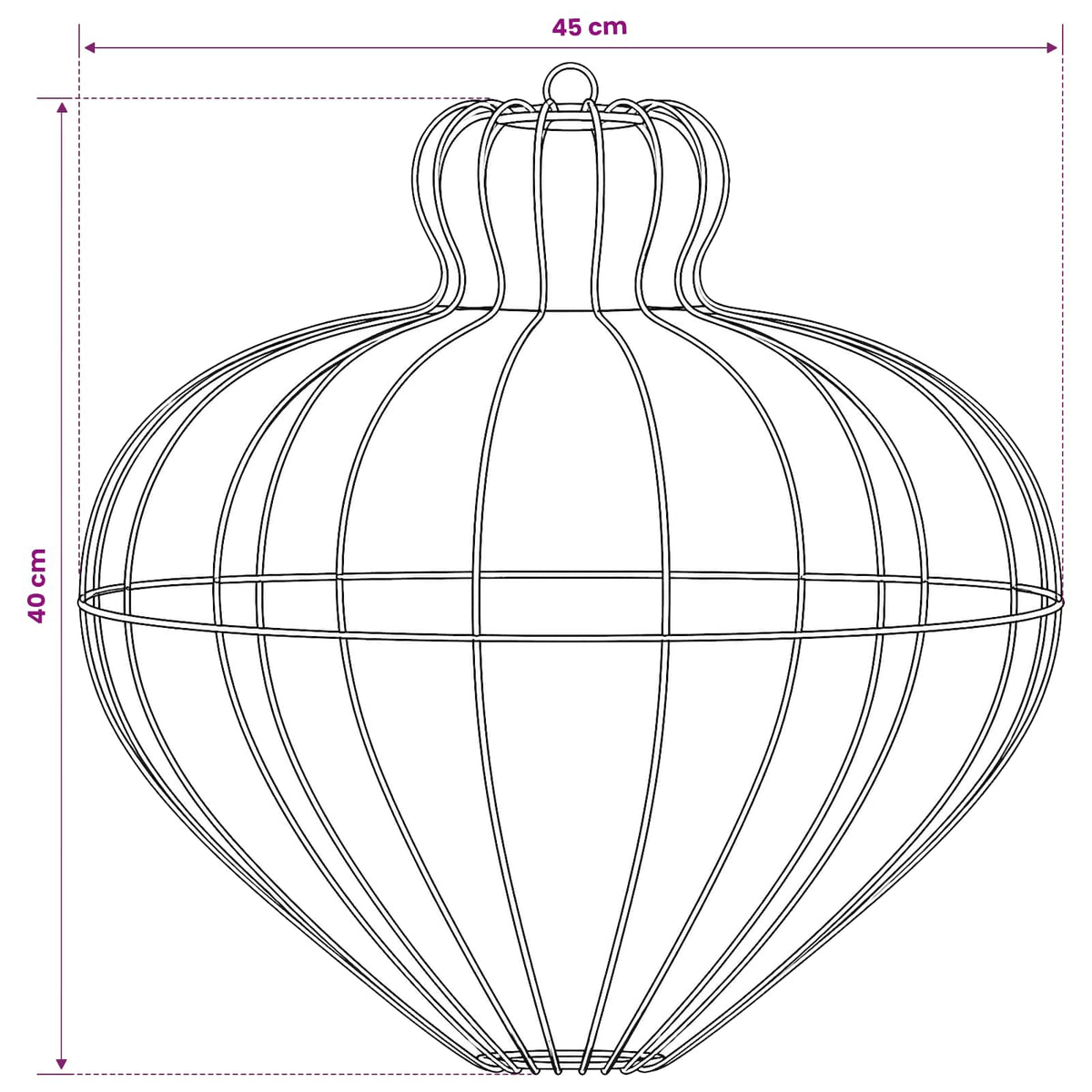 Christmas Finial Light 192 LEDs Multicolour Dia. 40 x 40 cm