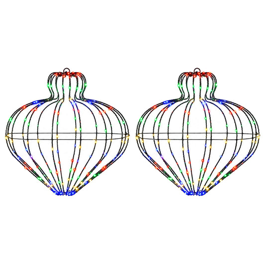 Christmas Finial Light 2 pcs 384 LEDs Multicolour Christmas Finial Light 2 pcs 384 LEDs Multicolour