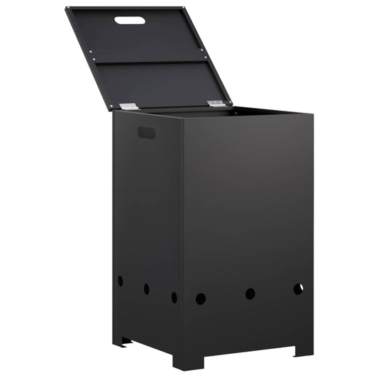 Propane Tank Cover 40 x 40 x 66 cm Steel Black Propane Tank Cover 40 x 40 x 66 cm Steel Black