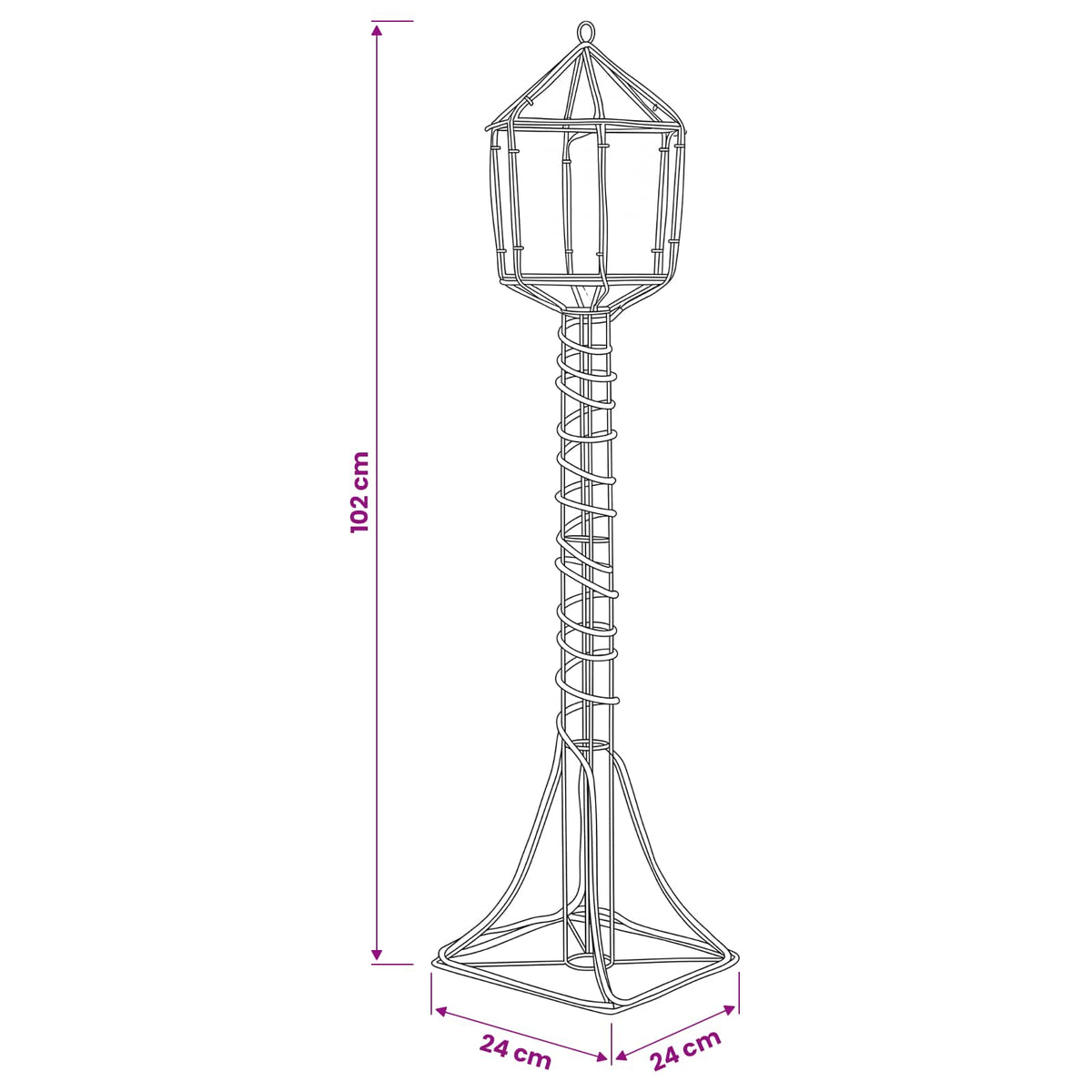 LED Sign Street Lamp LOVIISA 160 LEDs Multicolour