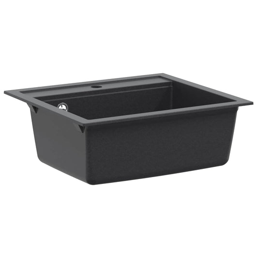 Kitchen Sink Single Basin Granite 60 x 51 x 30.5 cm Graphite Kitchen Sink Single Basin Granite 60 x 51 x 30.5 cm Graphite