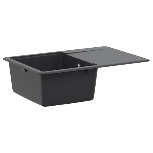 Kitchen Sink Single Basin Granite 67 x 46 x 19 cm Graphite Kitchen Sink Single Basin Granite 67 x 46 x 19 cm Graphite