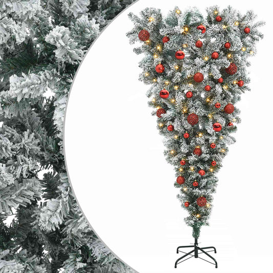 Upside-down Artificial Hinged Christmas Tree 150 cm 150 LEDs Upside-down Artificial Hinged Christmas Tree 150 cm 150 LEDs