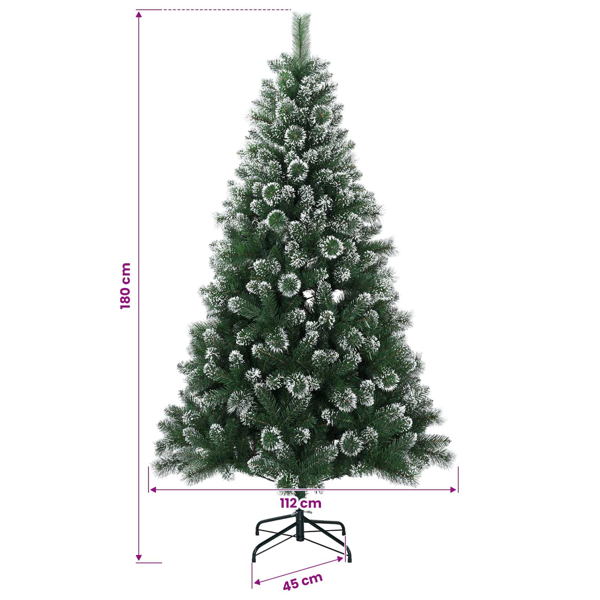 Artificial Christmas Tree with Bauble 180 cm 300 LEDs