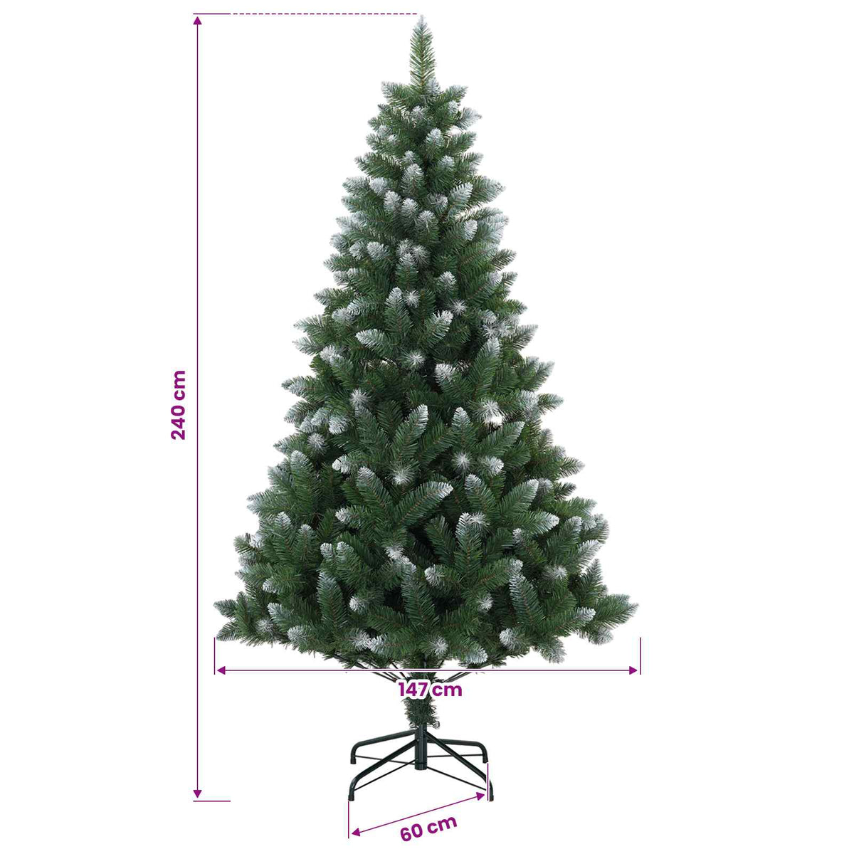 Artificial Christmas Tree with Bauble 240 cm 300 LEDs