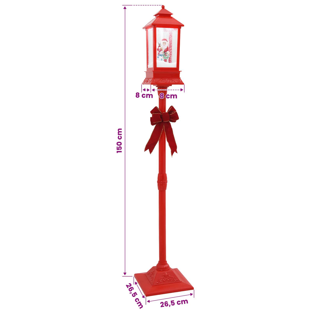 Christmas Lantern ESPOO Cold White 26.5 x 26.5 x 150 cm