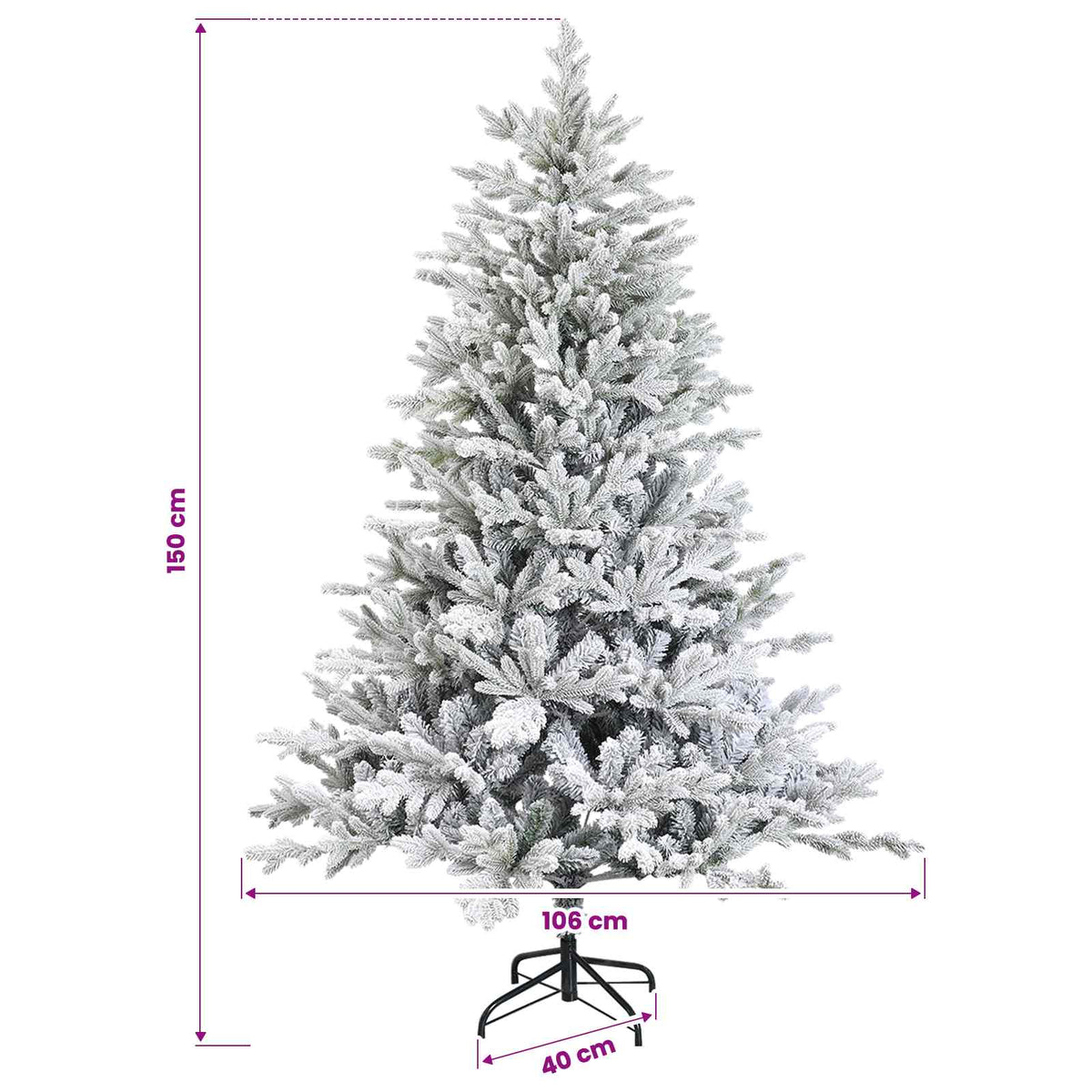 Artificial Christmas Tree with Bauble 150 cm 150 LEDs