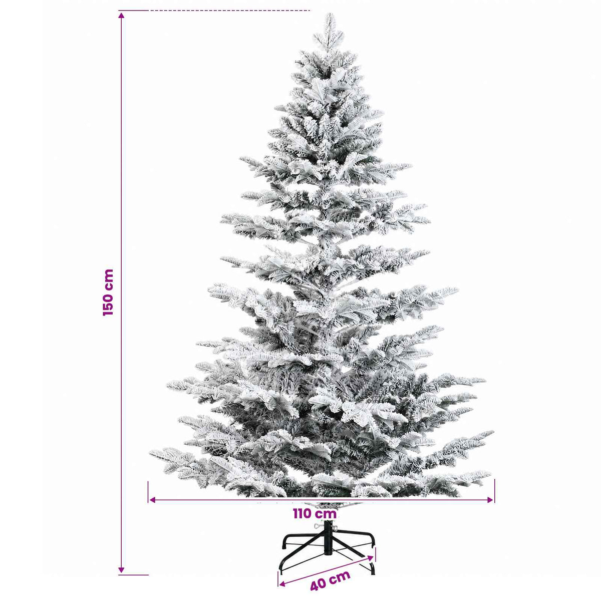 Artificial Christmas Tree with Bauble 150 cm 150 LEDs