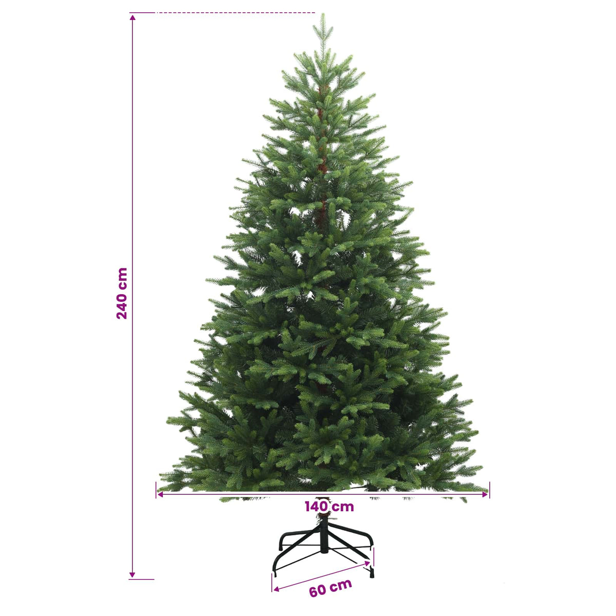 Artificial Christmas Tree with Bauble 240 cm 300 LEDs