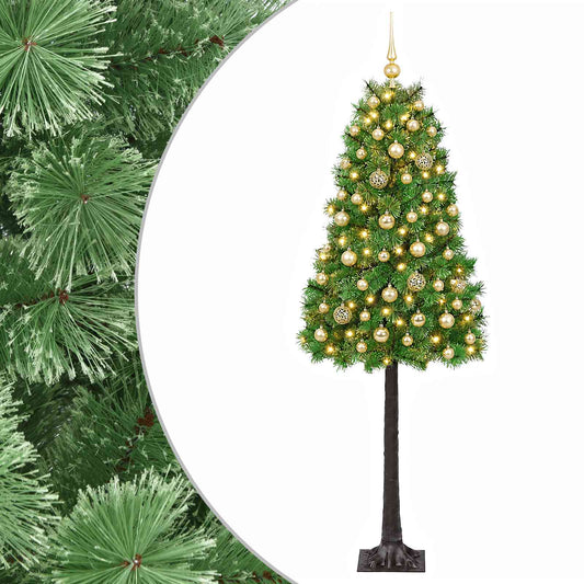 Artificial Hinged Christmas Tree with Baubles 180 cm 300 LEDs Artificial Hinged Christmas Tree with Baubles 180 cm 300 LEDs