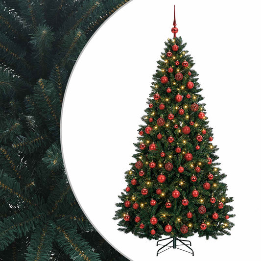 Artificial Christmas Tree Dark Green with Baubles 180 cm Artificial Christmas Tree Dark Green with Baubles 180 cm