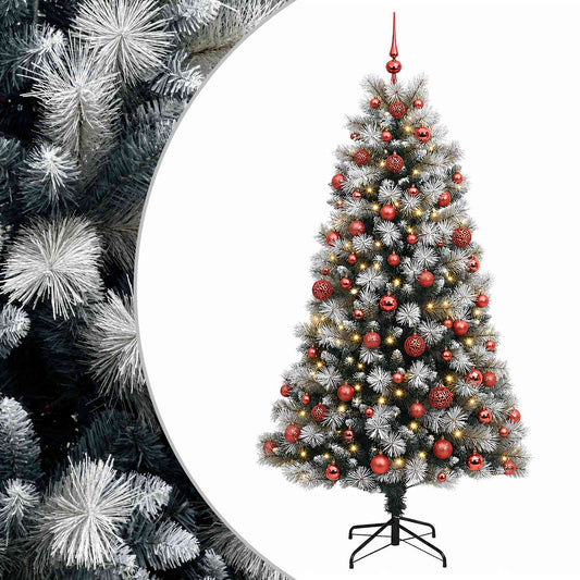 Artificial Hinged Christmas Tree with Baubles 180 cm 300 LEDs Artificial Hinged Christmas Tree with Baubles 180 cm 300 LEDs