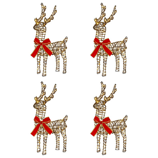 Christmas Reindeer 4 pcs 160 LEDs Warm White Christmas Reindeer 4 pcs 160 LEDs Warm White