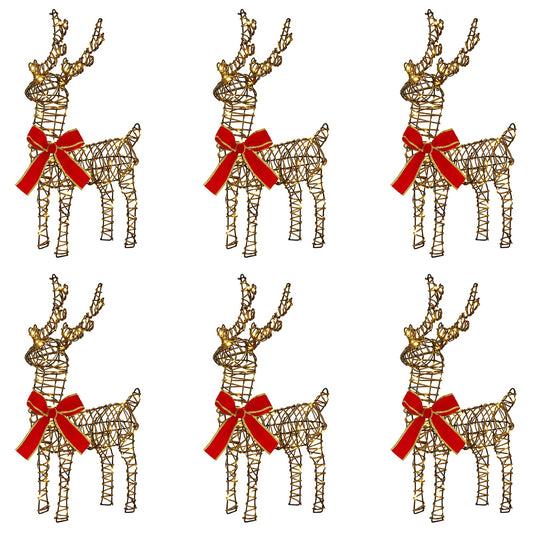 Christmas Reindeer 6 pcs 240 LEDs Warm White Christmas Reindeer 6 pcs 240 LEDs Warm White