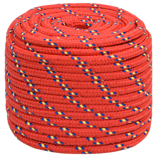 Multipurpose Utility Rope 16 mm 100 m Red PP 1560 kg Max Load Multipurpose Utility Rope 16 mm 100 m Red PP 1560 kg Max Load