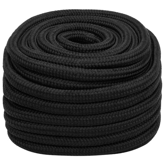 Multipurpose Utility Rope 20 mm 100 m Black PP 2400 kg Max Load Multipurpose Utility Rope 20 mm 100 m Black PP 2400 kg Max Load