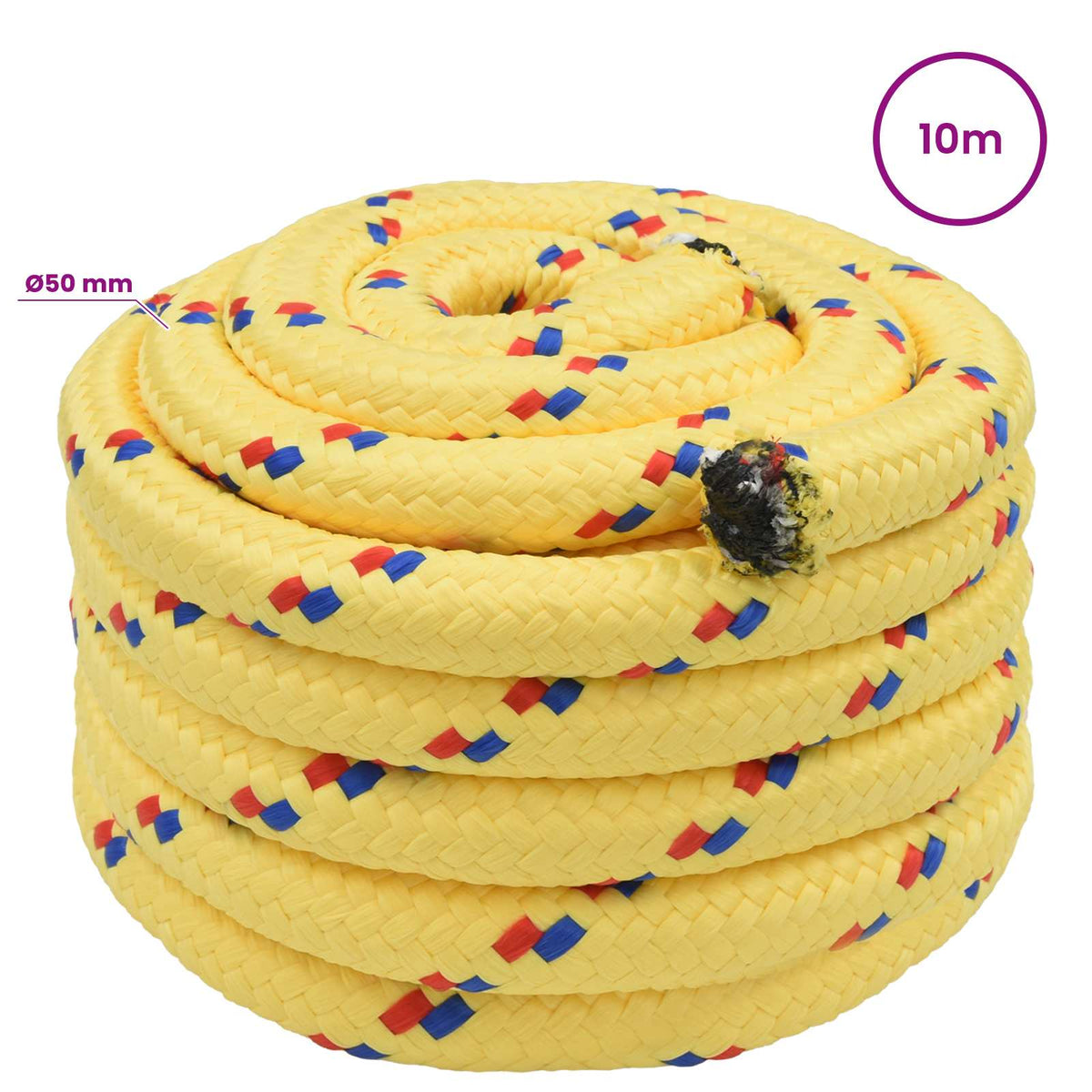 Multipurpose Utility Rope 50 mm 10 m Yellow PP