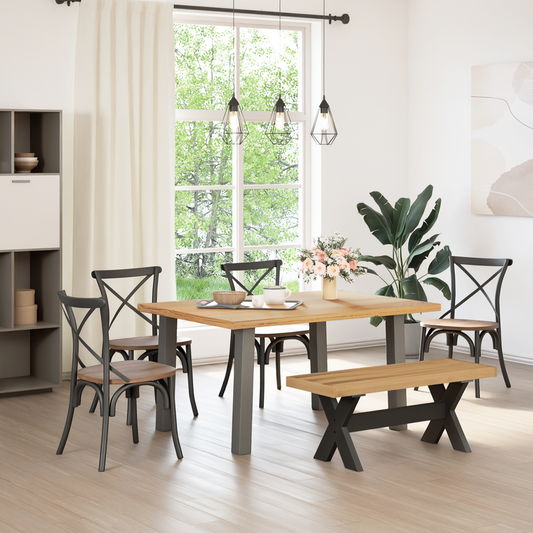 Dining Bench NOAIN 120 x 41 x 45 cm Solid Pine Wood Natural Dining Bench NOAIN 120 x 41 x 45 cm Solid Pine Wood Natural