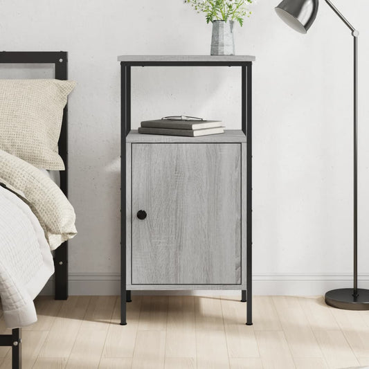 Bedside Cabinet Grey Sonoma 41x31x80 cm Engineered Wood Bedside Cabinet Grey Sonoma 41x31x80 cm Engineered Wood