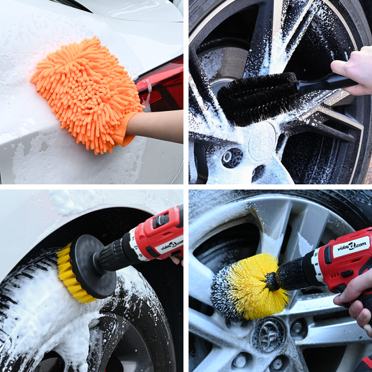 Car Brush Set Multicolour Poly Rattan Car Brush Set Multicolour Poly Rattan