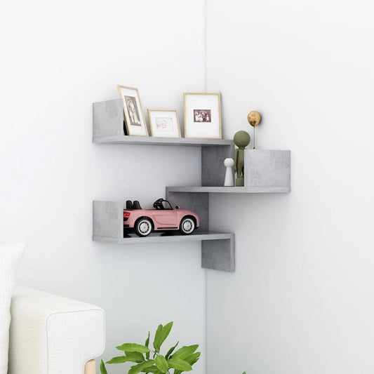 Wall Corner Shelf Concrete Grey 40x40x50 cm Engineered Wood Wall Corner Shelf Concrete Grey 40x40x50 cm Engineered Wood