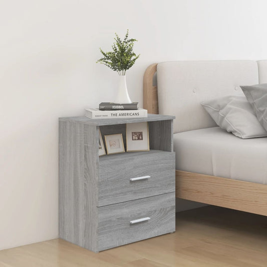 Bed Cabinet Grey Sonoma 50x32x60 cm Bed Cabinet Grey Sonoma 50x32x60 cm