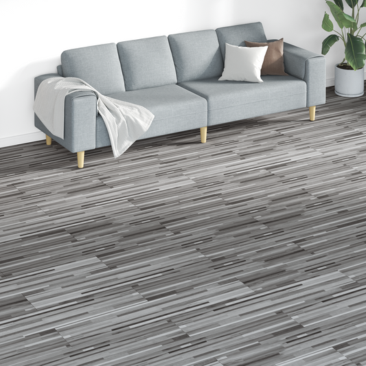 Flooring Planks 18 pcs Grey 5.26 m² PVC Flooring Planks 18 pcs Grey 5.26 m² PVC