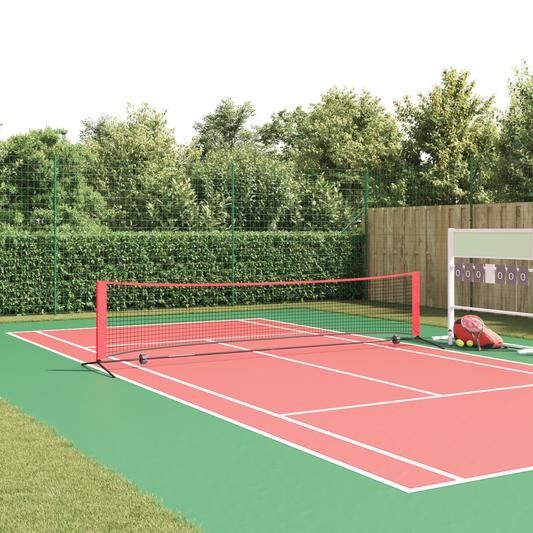 Tennis Net Folding Black and Red 396 x 92 x 87 cm Polyester Tennis Net Folding Black and Red 396 x 92 x 87 cm Polyester