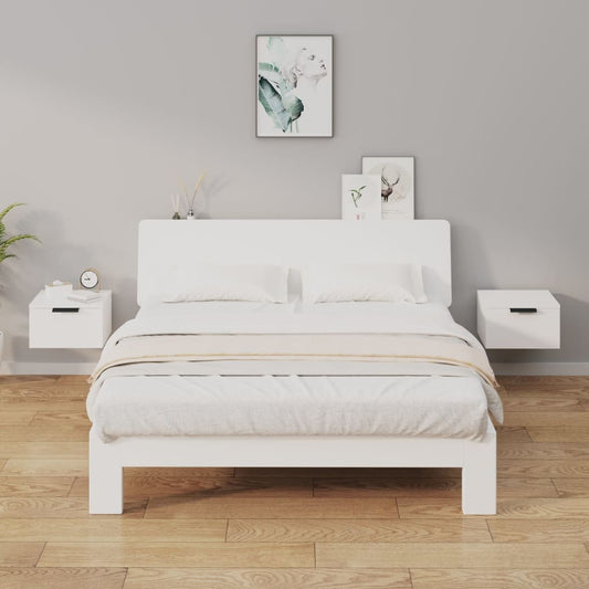 Wall-mounted Bedside Cabinets 2 pcs White 34x30x20 cm Wall-mounted Bedside Cabinets 2 pcs White 34x30x20 cm