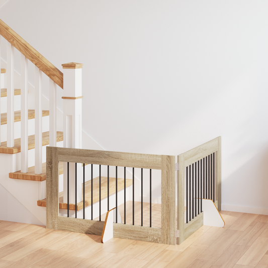 Foldable Dog Gate with Stands 2 pcs Sonoma Oak 200.5 cm Foldable Dog Gate with Stands 2 pcs Sonoma Oak 200.5 cm
