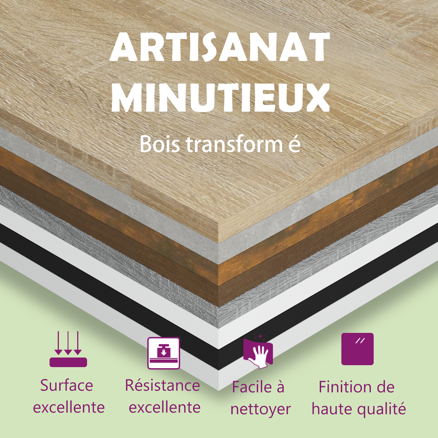 Coffee Table Smoked Oak 55x55x42 cm Engineered Wood