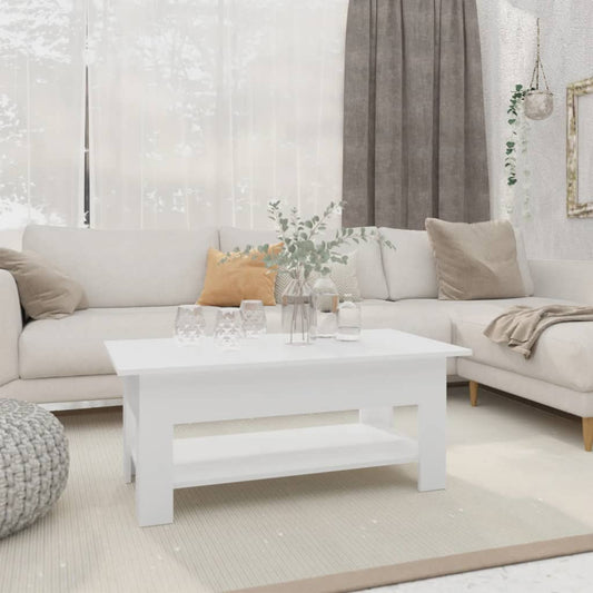 810253 vidaXL Coffee Table White 102x55x42 cm Engineered Wood 810253 vidaXL Coffee Table White 102x55x42 cm Engineered Wood