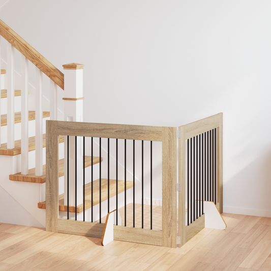 Foldable Dog Gate with Stands 2 pcs Sonoma Oak 200.5 cm Foldable Dog Gate with Stands 2 pcs Sonoma Oak 200.5 cm