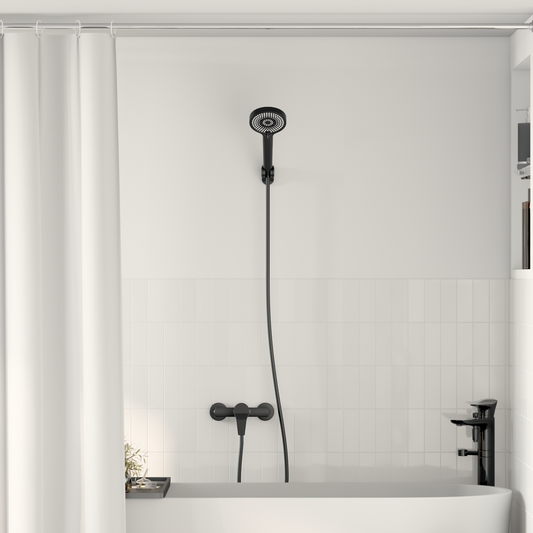 Shower Head Set Black G 1 / 2 inches Brass Shower Head Set Black G 1 / 2 inches Brass