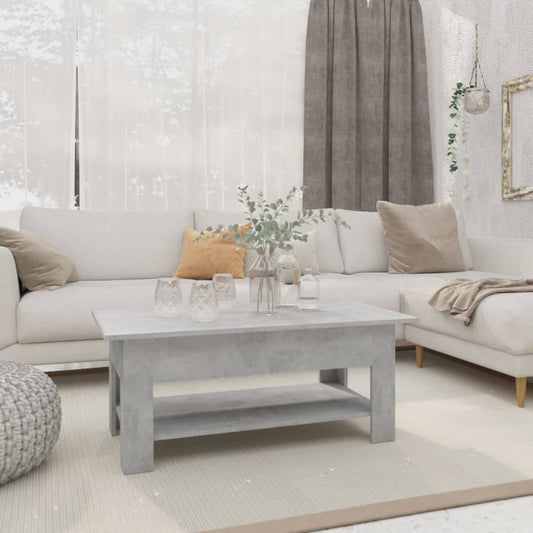 Coffee Table Concrete Grey 102x55x42 cm Engineered Wood Coffee Table Concrete Grey 102x55x42 cm Engineered Wood