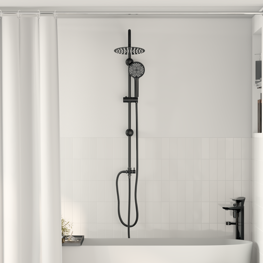 Shower System Black 47 x 20 x 95 cm Stainless Steel Shower System Black 47 x 20 x 95 cm Stainless Steel
