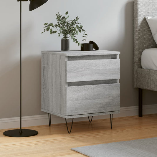 Bedside Cabinet Grey Sonoma 40x35x50 cm Engineered Wood Bedside Cabinet Grey Sonoma 40x35x50 cm Engineered Wood