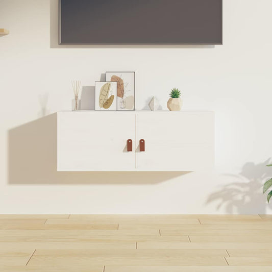 Wall Cabinet White 80x30x30 cm Solid Wood Pine Wall Cabinet White 80x30x30 cm Solid Wood Pine